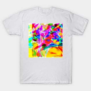 Abstract Mod Pop Art Flower Bouquet T-Shirt